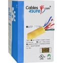 1000Ft Cat5e Bulk Stranded UTP Copper Cable - Yellow