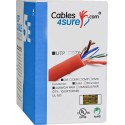 1000Ft Cat5e Bulk Stranded UTP Copper Cable - Red