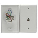 RJ12 Wall Plate Single Port Ivory