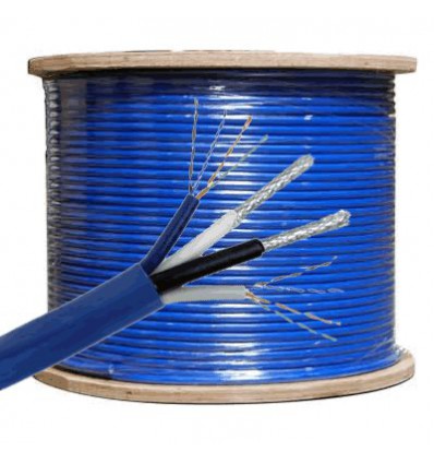 Composite Cable 2x RG6 Quad Shield with 2x Cat6 - 500Ft