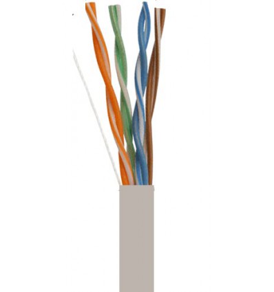 1000Ft Cat5e Bulk Stranded UTP Cable - Grey