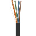 1000Ft Cat5e Bulk Stranded UTP Copper Cable - Black