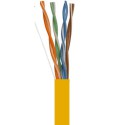 1000Ft Cat5e Bulk Stranded UTP Copper Cable - Yellow