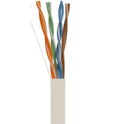 300Ft Cat5e Bulk Stranded UTP Copper Cable - White