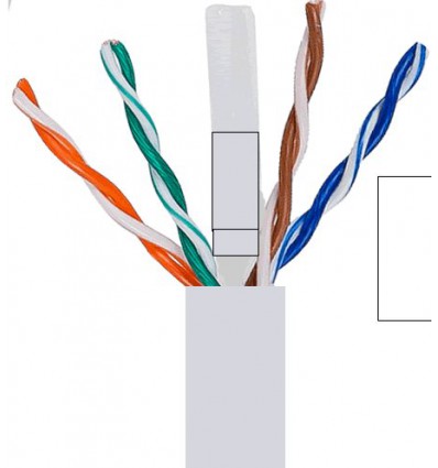 50Ft Cat6 Stranded UTP Copper Bulk Cable White