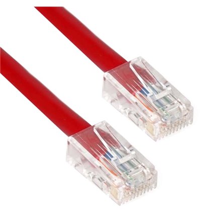 1Ft Cat5e Plenum Ethernet Cable Red