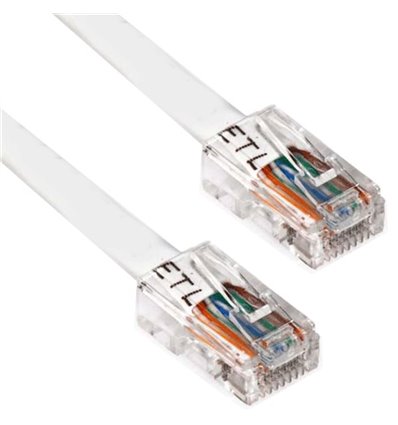 1Ft Cat5e Plenum Ethernet Cable White