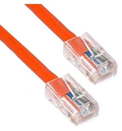 0.5Ft Cat6 Plenum Ethernet Cable Orange