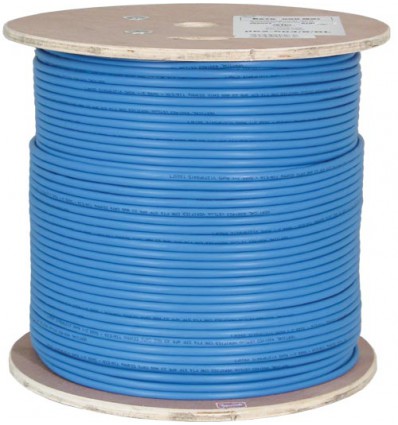500FT Cat6 Plenum Shielded Bulk Cable Blue
