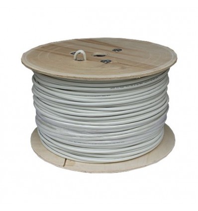 500Ft Cat6a Solid STP Copper Bulk Cable White